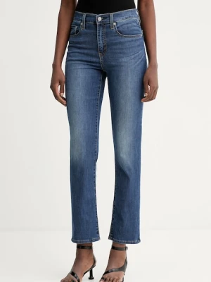 Levi's jeansy 724 HIGH RISE STRAIGHT niebieski