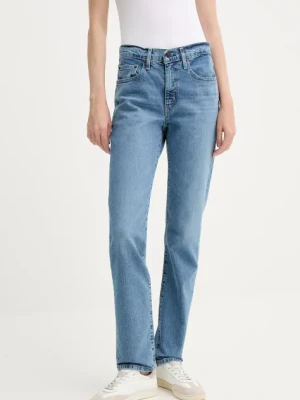 Levi's jeansy 724 HIGH RISE STRAIGHT damskie kolor niebieski 18883
