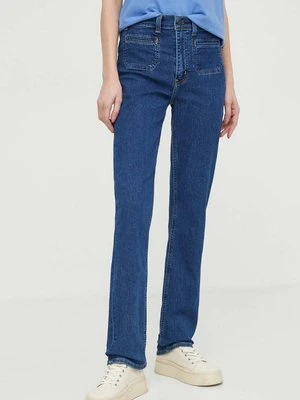 Levi's jeansy 724 TAILORED damskie kolor granatowy