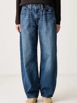 Levi's jeansy balloon damskie MIDDY BALLOON niebieski