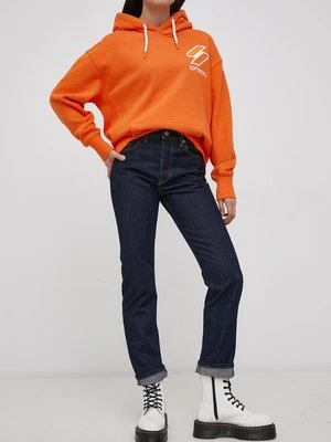 Levi's Jeansy bawełniane 501 damskie medium waist