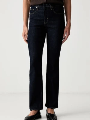 Levi's jeansy bootcut damskie 725 HIGH RISE BOOTCUT granatowy