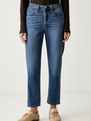 Levi's jeansy damskie 501® CROP niebieski