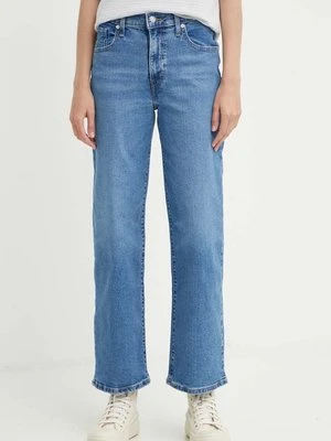 Levi's jeansy HIGH RISE WIDE LEG damskie kolor niebieski 72970