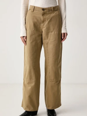 Levi's jeansy loose damskie WORKWEAR LOOSE STRAIGHT beżowy