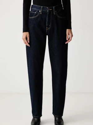 Levi's jeansy relaxed fit damskie EASY DAD granatowy