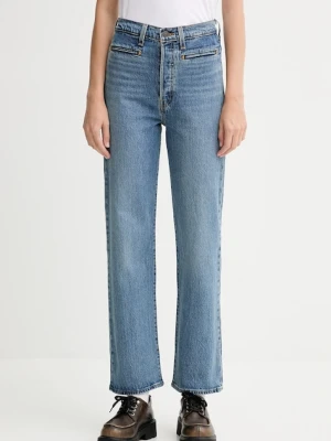 Levi's jeansy RIBCAGE FL WESTERN damskie high waist 001UT