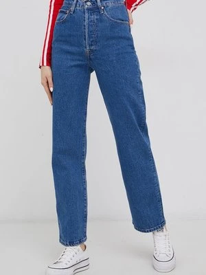 Levi's Jeansy RIBCAGE STRAIGHT ANKLE damskie high waist 72693.0117-MedIndigo