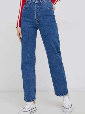 Levi's Jeansy RIBCAGE STRAIGHT ANKLE damskie high waist 72693.0117-MedIndigo