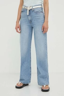 Levi's jeansy RIBCAGE WIDE LEG H223 damskie kolor niebieski