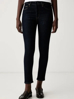 Levi's jeansy skinny damskie 721 HIGH RISE SKINNY granatowy