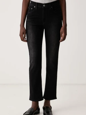Levi's jeansy slim fit damskie 722 HIGH RISE SLIM czarny