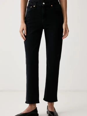 Levi's jeansy slim fit damskie RIBCAGE SLIM czarny