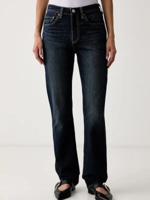 Levi's jeansy straight damskie 501® JEANS FOR WOMEN granatowy