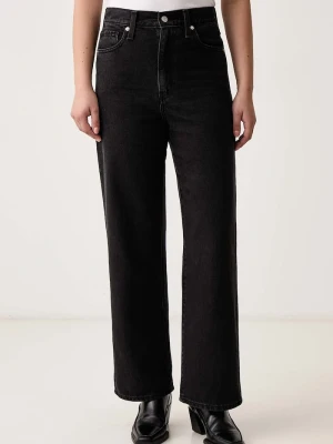 Levi's jeansy straight damskie HIGH WAISTED STRAIGHT czarny