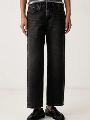 Levi's jeansy straight damskie SUPERLOW STRAIGHT czarny