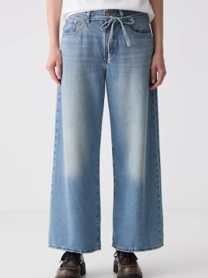 Levi's jeansy straight damskie XL STRAIGHT niebieski