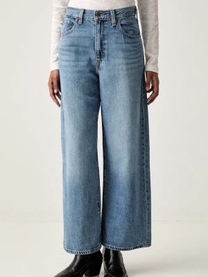 Levi's jeansy wide leg damskie CINCH WIDE LEG niebieski