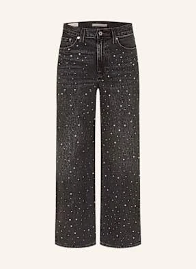Levi's® Jeansy Wide Leg Ribcage Z Ozdobnymi Kamykami schwarz