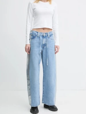Levi's jeansy straight damskie XL STRAIGHT niebieski