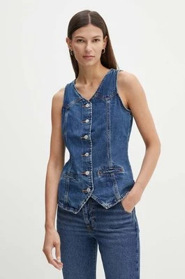 Levi's kamizelka jeansowa kolor granatowy niezapinana 000OH