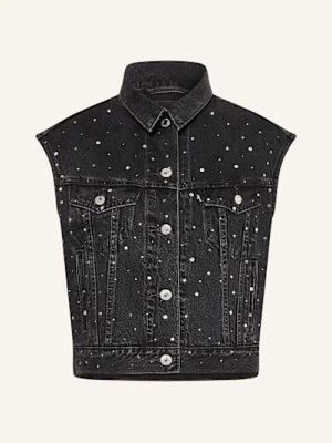 Levi's® Kamizelka Jeansowa Shrunken Z Ozdobnymi Kamykami schwarz