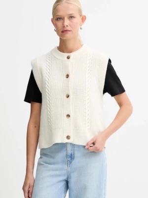 Levi's kamizelka z dodatkiem wełny damski kolor beżowy ciepły 0038D