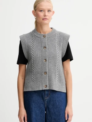 Levi's kamizelka z dodatkiem wełny damski kolor szary ciepły 0038D
