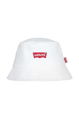 Levi's kapelusz bawełniany dziecięcy LAN LEVIS BATWING BUCKET CAP kolor beżowy bawełniany
