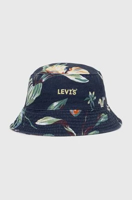 Levi's kapelusz bawełniany kolor granatowy bawełniany