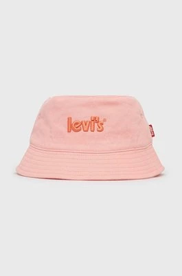 Levi's kapelusz bawełniany kolor różowy bawełniany