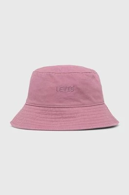 Levi's kapelusz bawełniany kolor różowy bawełnianyCHEAPER