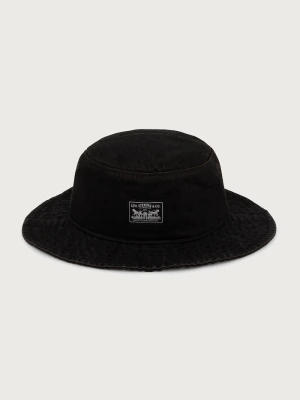 Levi's kapelusz bucket bawełniany BAY DRAWSTRING czarny