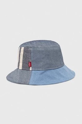 Levi's kapelusz jeansowy kolor niebieski bawełniany
