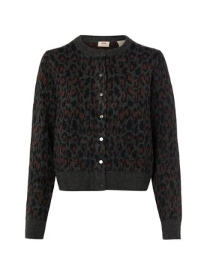 Levi's Kardigan damski z wełną Kobiety Sztuczne włókno brązowy|szary wzorzysty,