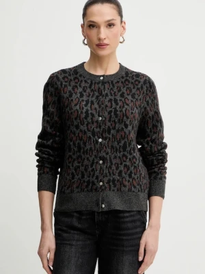 Levi's kardigan z domieszką wełny damski kolor szary 004H1