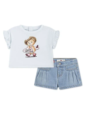 Levi's Kids 2-częściowy zestaw w kolorze biało-błękitnym rozmiar: 86