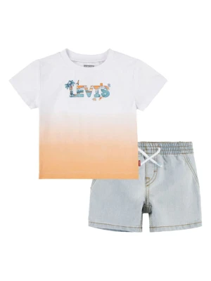Levi's Kids 2-częściowy zestaw w kolorze biało-pomarańczowo-błękitnym rozmiar: 86