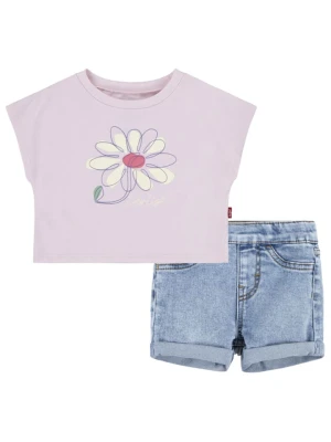 Levi's Kids 2-częściowy zestaw w kolorze błękitno-fioletowym rozmiar: 74