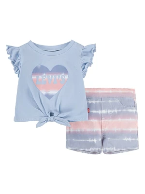 Levi's Kids 2-częściowy zestaw w kolorze błękitno-jasnoróżowym rozmiar: 80