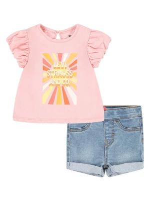 Levi's Kids 2-częściowy zestaw w kolorze niebiesko-jasnoróżowym rozmiar: 86