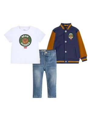 Levi's Kids 3-częściowy zestaw w kolorze niebiesko-białym rozmiar: 86