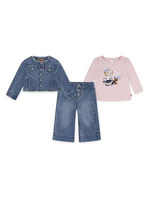 Levi's Kids 3-częściowy zestaw w kolorze niebiesko-jasnoróżowym rozmiar: 80
