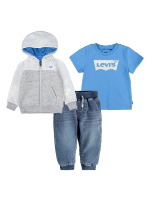 Levi's Kids 3-częściowy zestaw w kolorze niebiesko-szarym rozmiar: 80