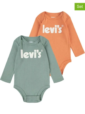 Levi's Kids Body (2 szt.) w kolorze pomarańczowym i zielonym rozmiar: 50-68