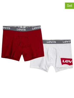 Levi's Kids Bokserki (2 pary) w kolorze białym i czerwonym rozmiar: 140-152