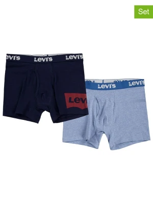 Levi's Kids Bokserki (2 pary) w kolorze czarnym i błękitnym rozmiar: 152/158