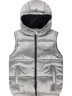 Levi's Kids Dwustronna kamizelka pikowana w kolorze srebrno-czarnym rozmiar: 140