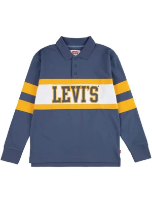 Levi's Kids Koszulka polo w kolorze niebiesko-biało-żółtym rozmiar: 152