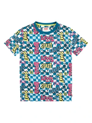 Levi's Kids Koszulka w kolorze błękitnym ze wzorem rozmiar: 152